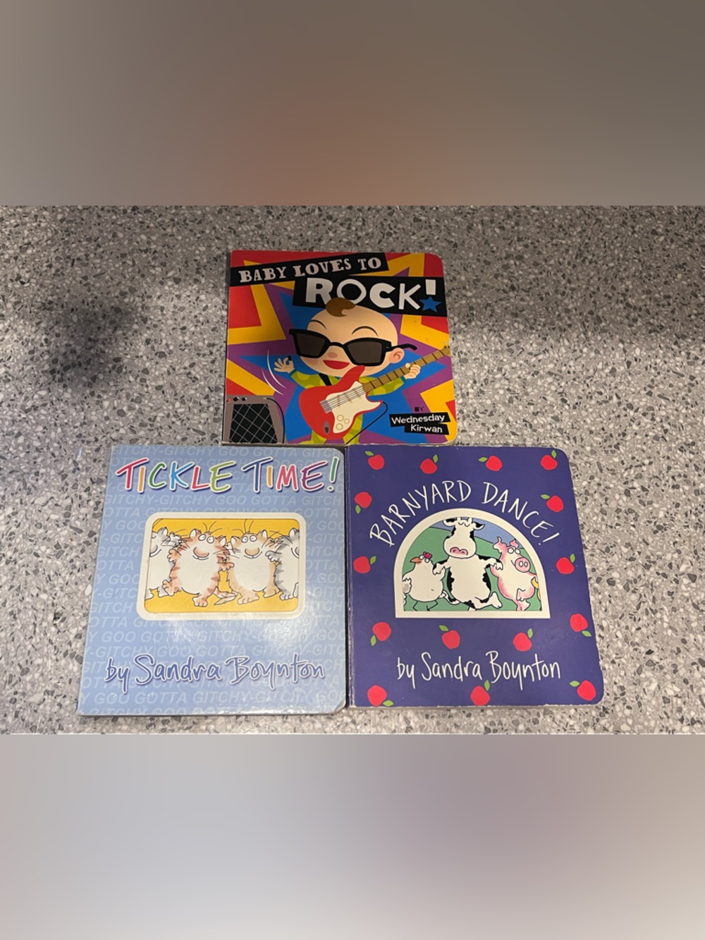 3 Children's Board Book Set - Tickle Time!, Barnyard Dance!, Baby Loves to Rock!